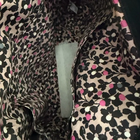 Vera Bradley Original Black Microfiber Quilted Tote Bag - Picture 6 of 7